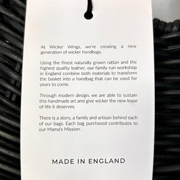 WICKER WINGS Mini Shou Leather Trim Bag - Picture 2 of 5